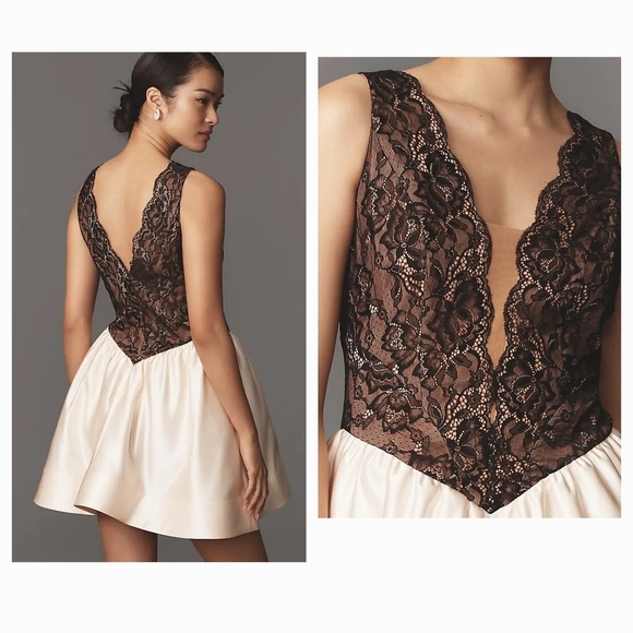 maeve twofer basque-waist mini dress - Picture 2 of 3